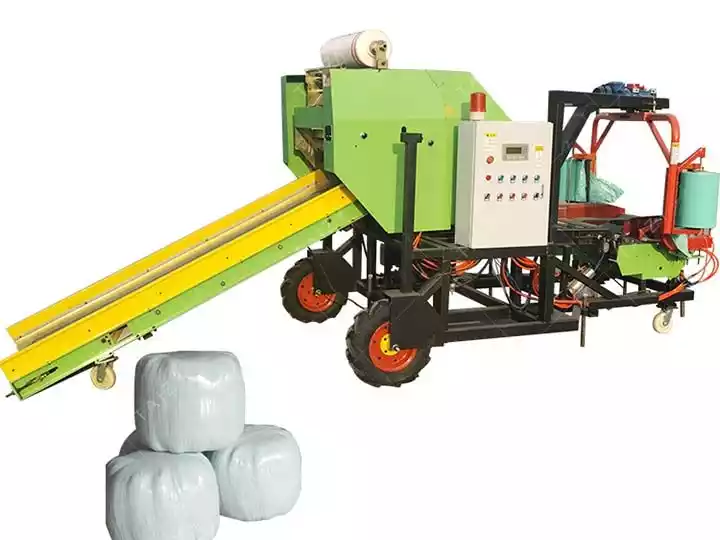 Silage wrapping machine