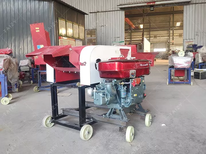 straw crusher with diesel power