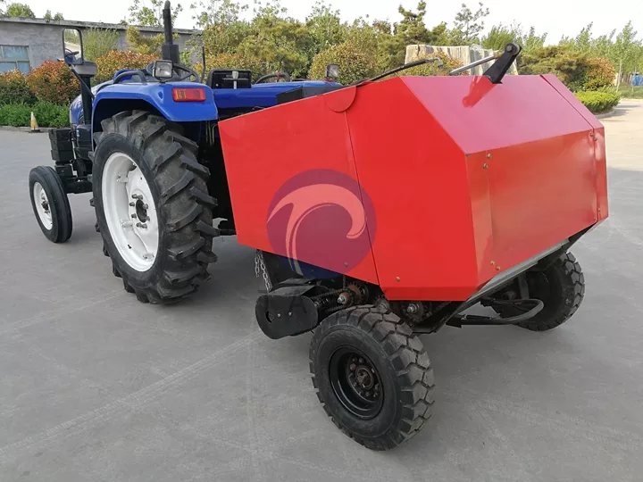 round hay picking baler machine