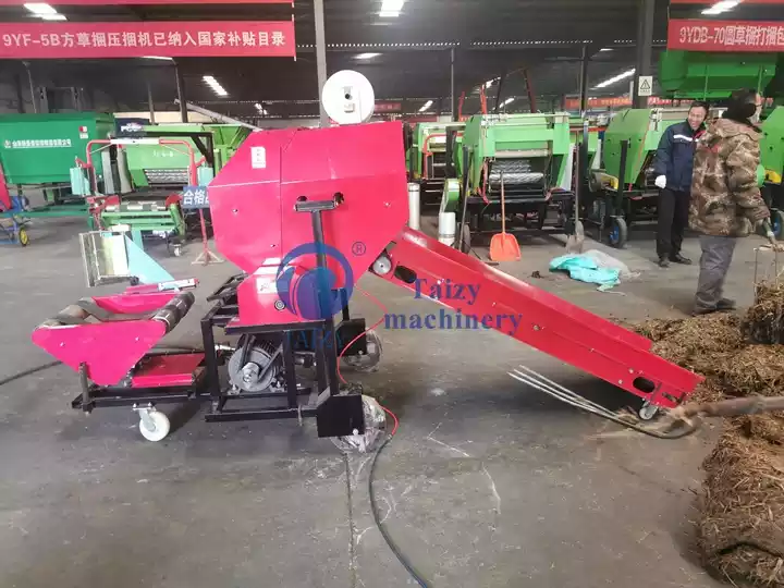 automatic baling and wrapping machine