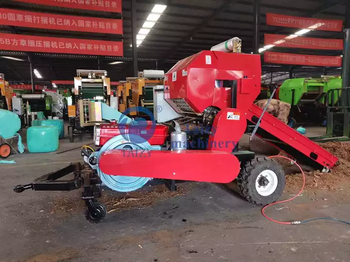 forage bale wrapping machine