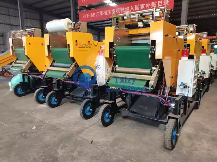 forage bale wrapper machine