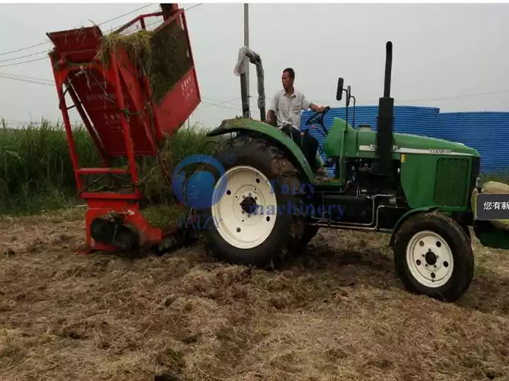 straw crushing recycling machine working site