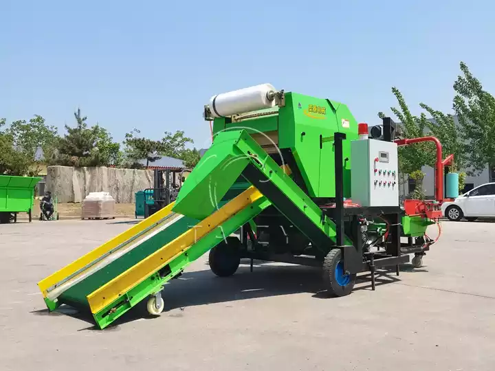 Large silage baler wrapper