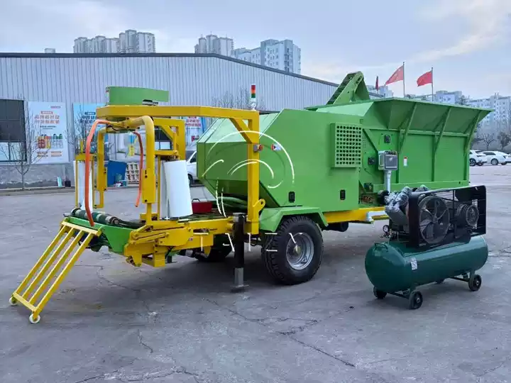 máquina de embrulho de fardo redondo