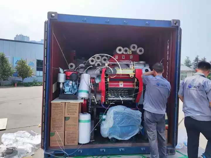 livestock feed balers loading site