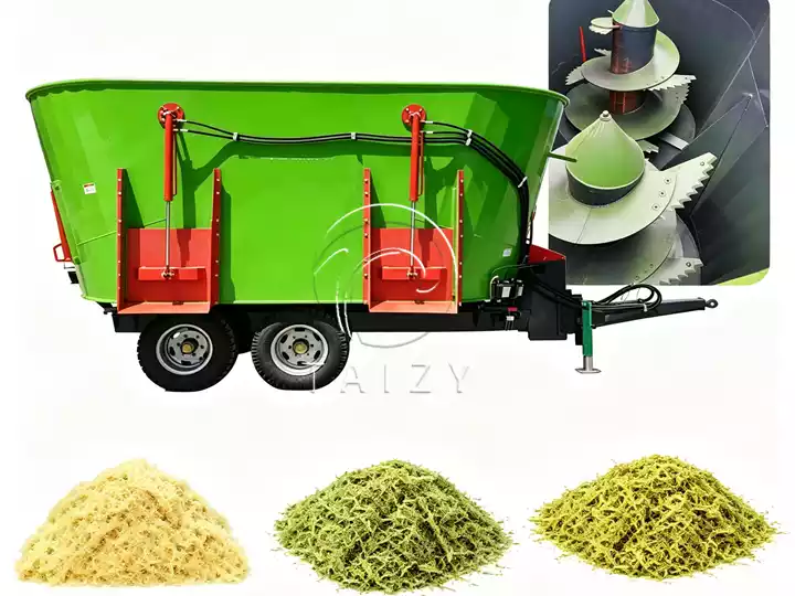 Vertical Forage TMR Mixer | Silage & Cattle Feed Mixing Machine