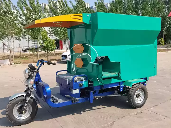 electric forage feed mixer spreader