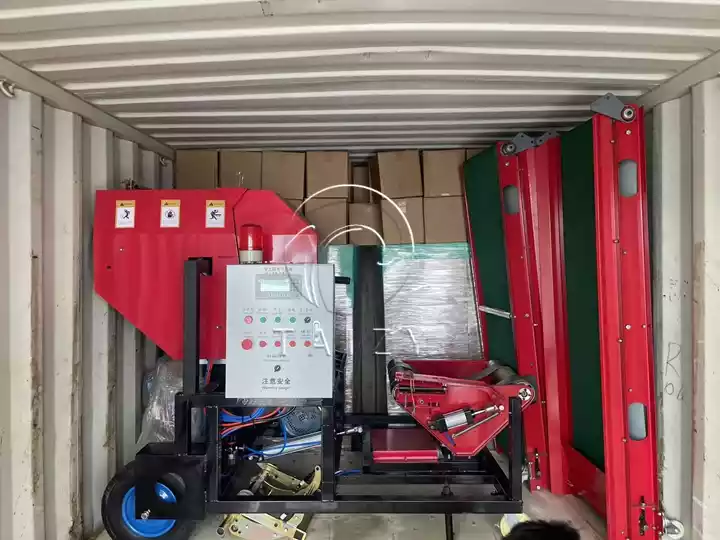 forage baling wrapping machine loading site