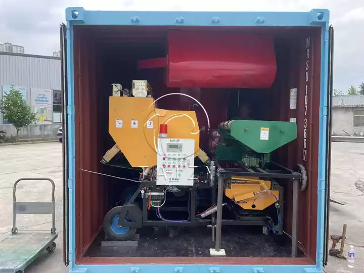 silage baler and spreader loading site